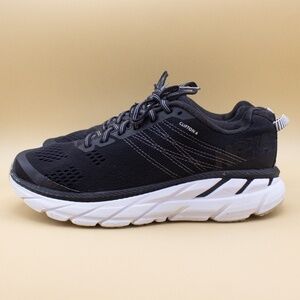 Hoka One One Clifton 6 Black Running Shoes 1102873-BWHT Women's Size 7